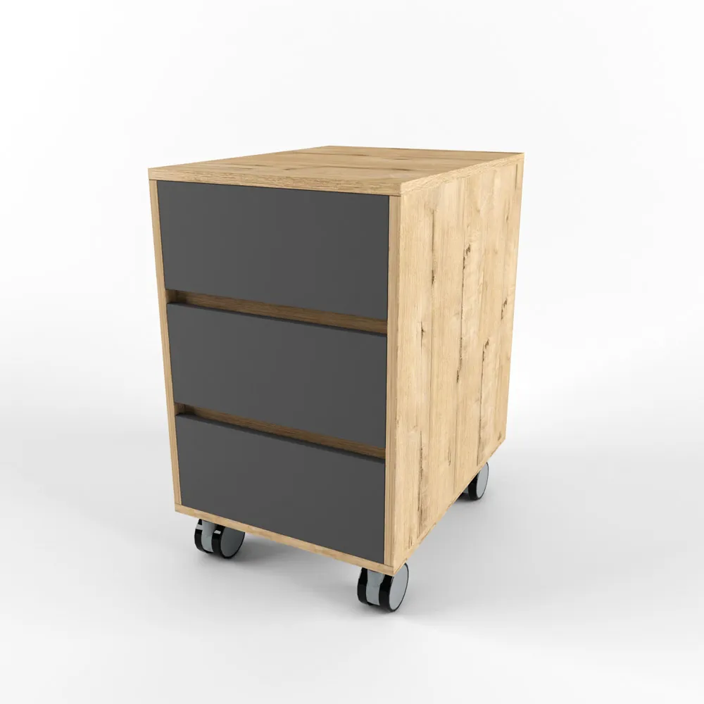 Тумба выкатная «2+2» серая