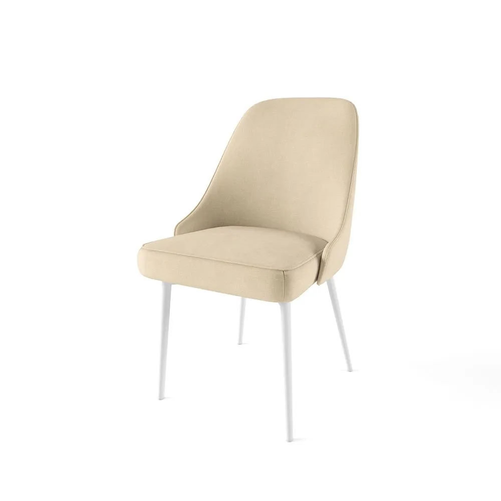 Стул «Афродита» Беж / Белые ножки
