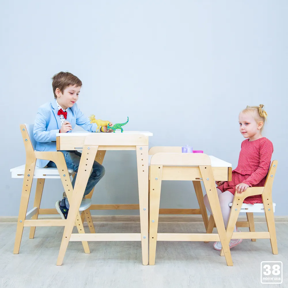 Стул растущий «Kids» комбо белый 5