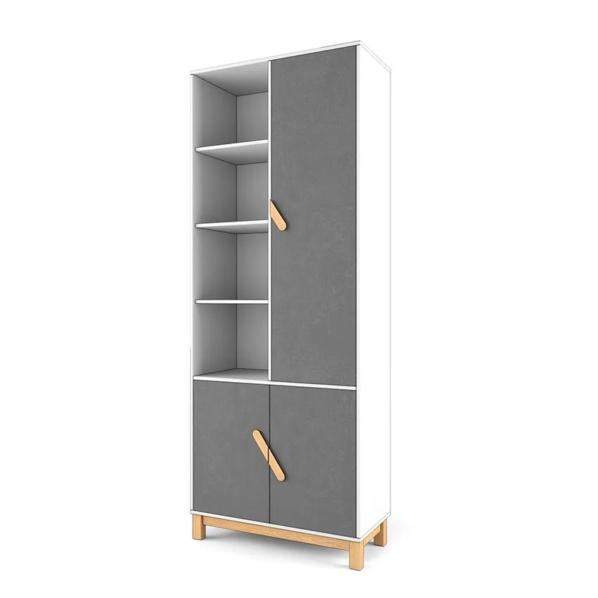 Стеллаж широкий «2+2 Лайт» серый