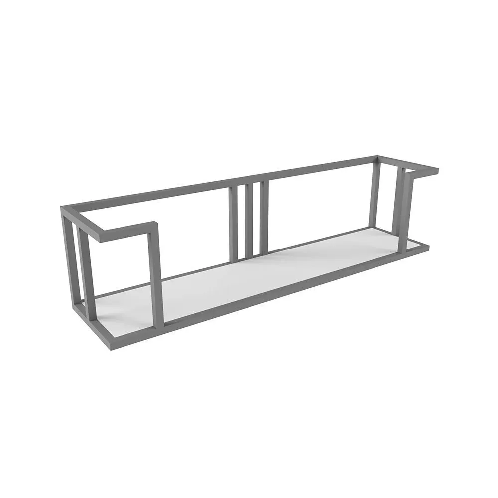 Полка Ар-деко Белый Графит 2