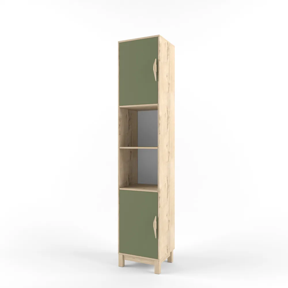 Стеллаж узкий левый «2+2» олива