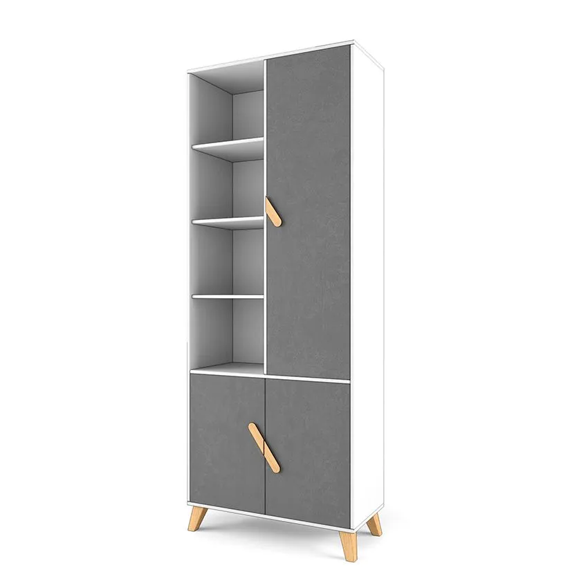 Стеллаж широкий «2+2 Лайт» серый