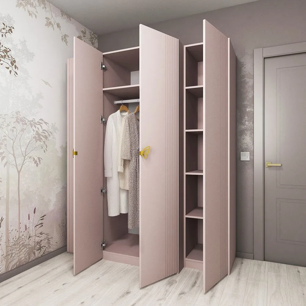 Шкафы розовые «Мишель» 2