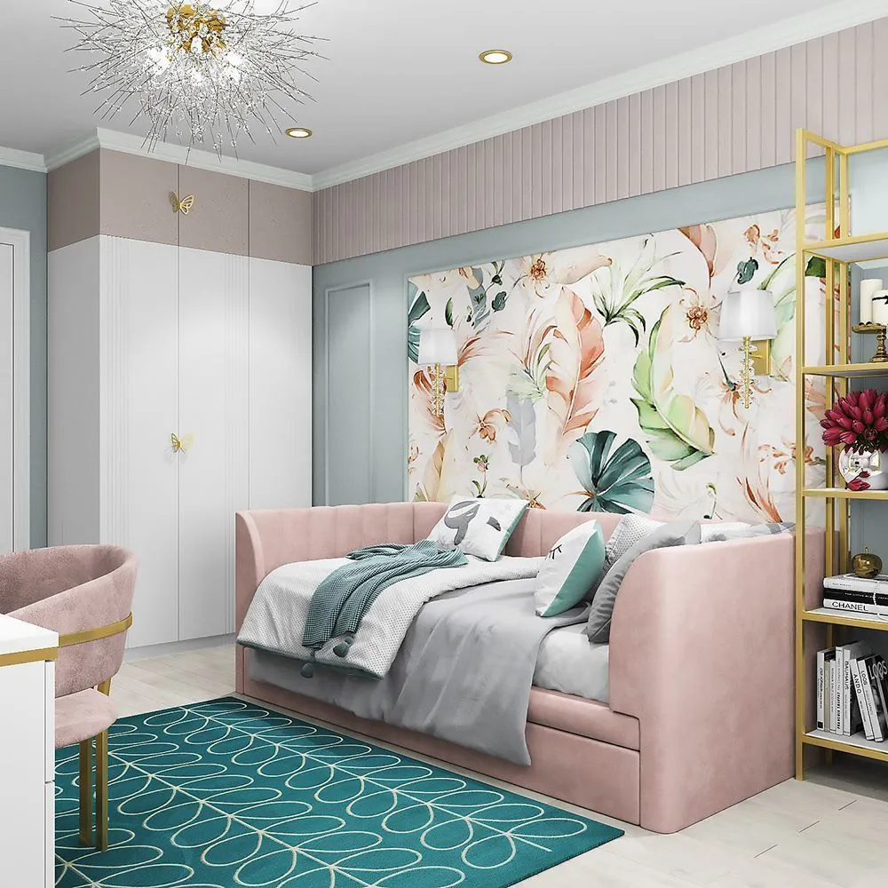 Уютная розовая спальня «Мишель» 1