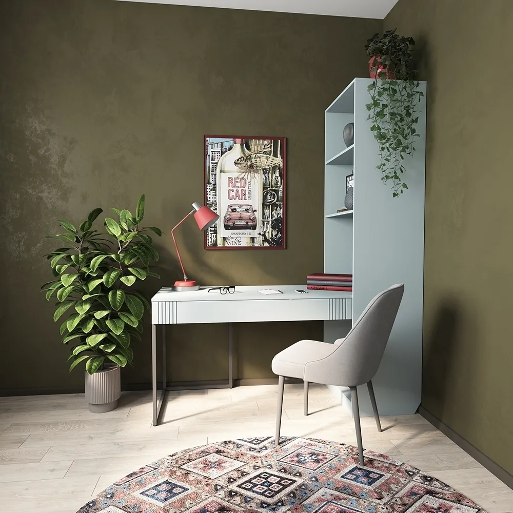 img-Стол со стеллажом Мишель Фрост Серый 5