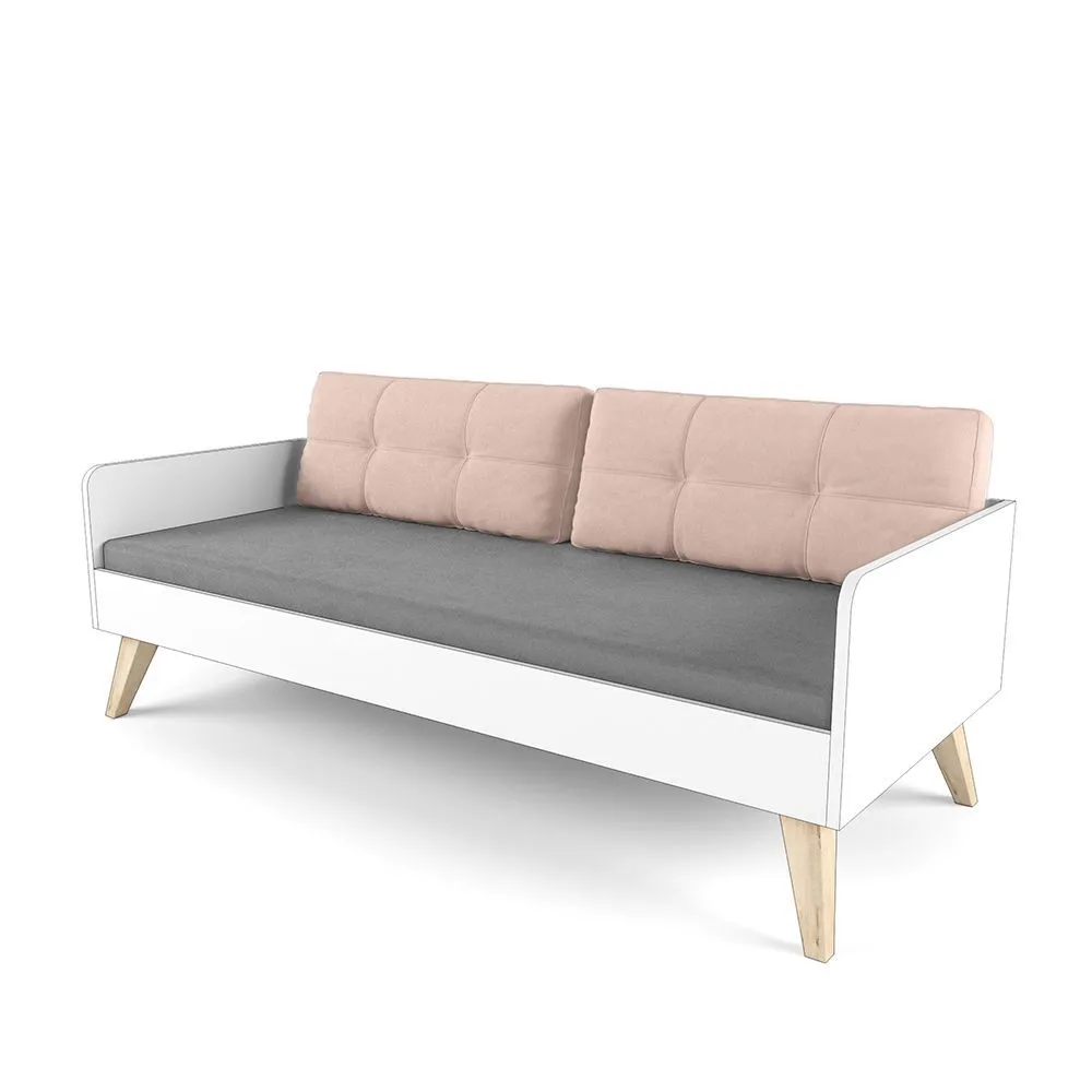 Кровать с текстилем «2+2 Лайт» Серый + Галатея 1