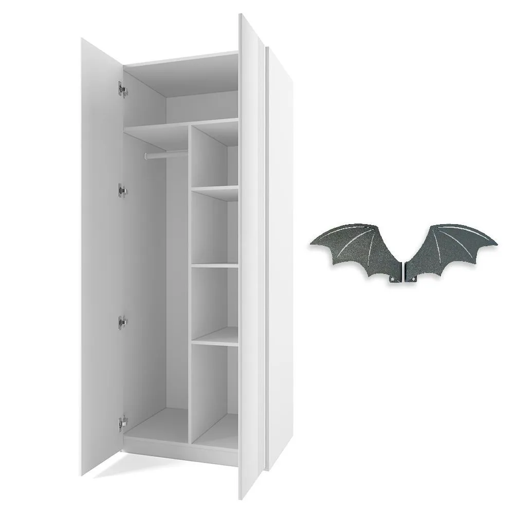 Шкаф Мишель Белый Графит 2