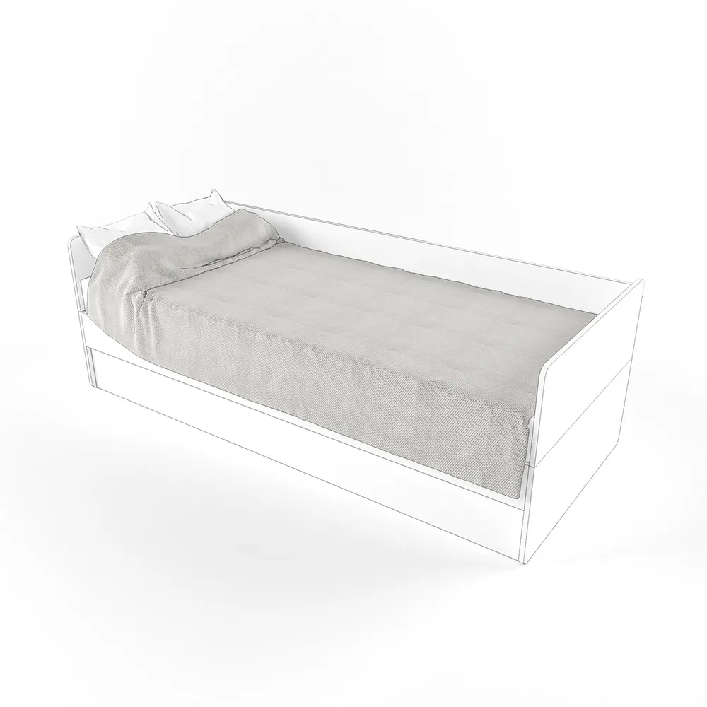 Покрывало для кровати велюр CITUS белый