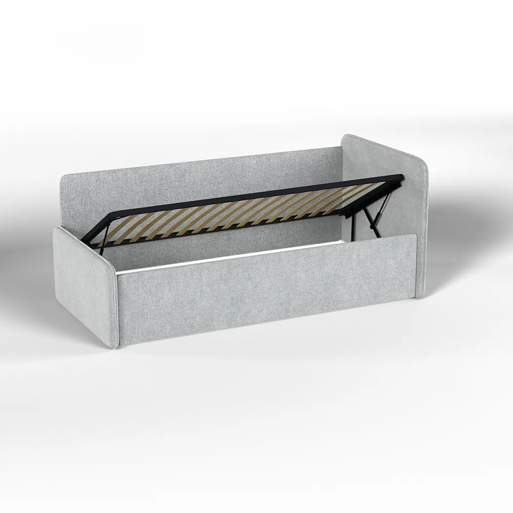 Тахта с подъемным механизмом Рогожка Светло-серый