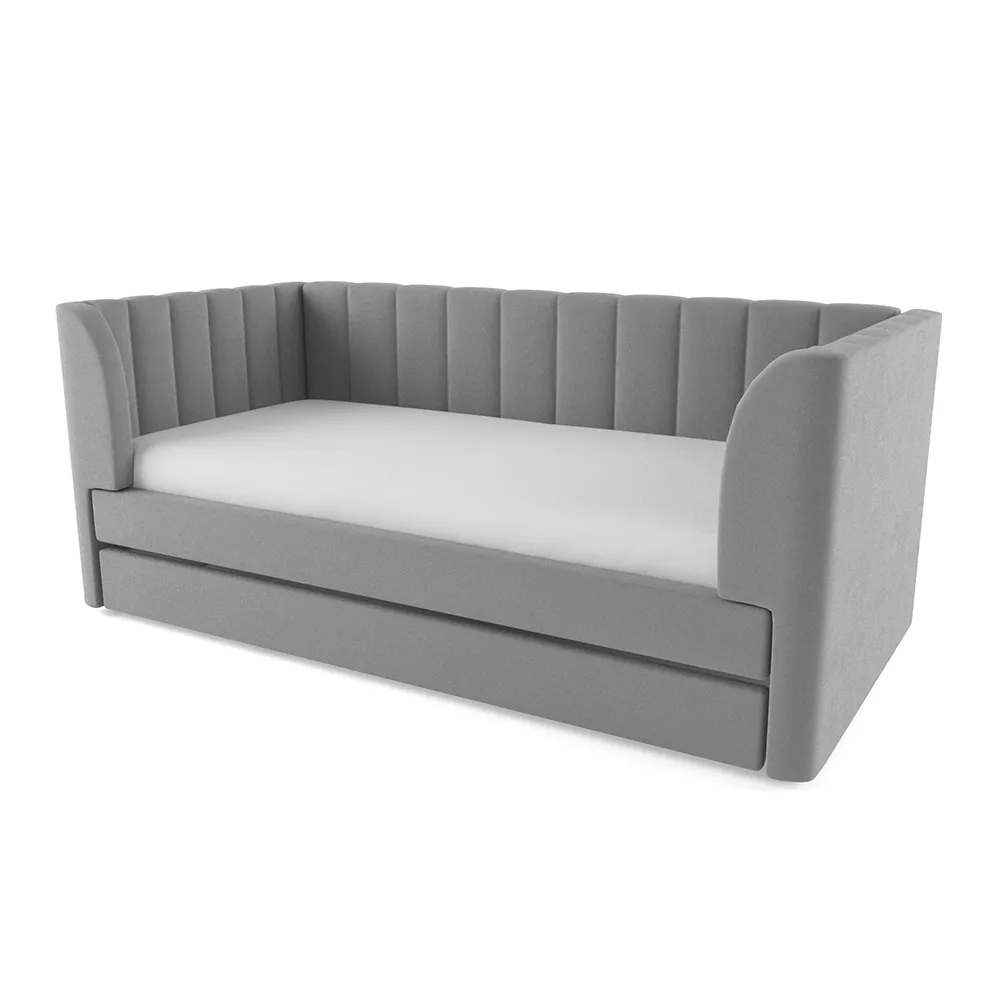 Кровать Мягкая Мишель серая