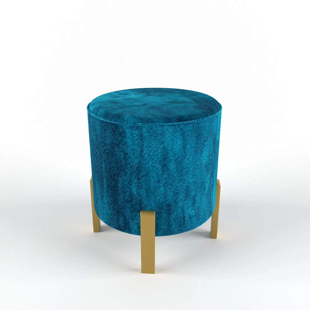 Пуф на золотых ножках