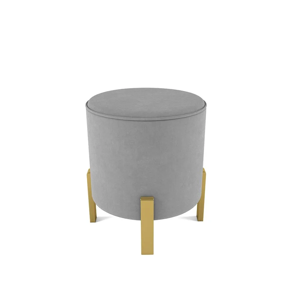 Пуф Светло-серый, ножки золото