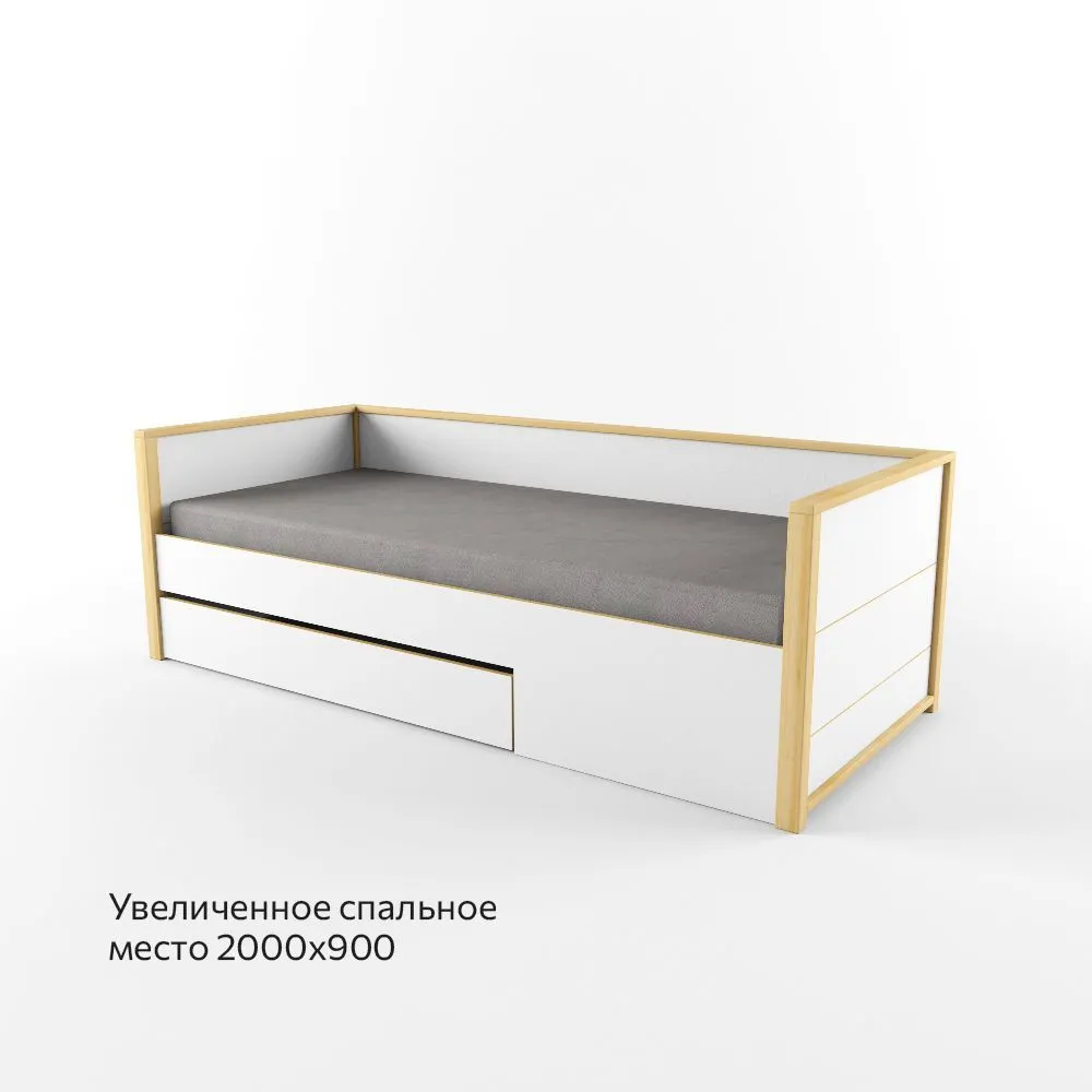 Кровать нижняя большая с фальшпанелью универсальная  1