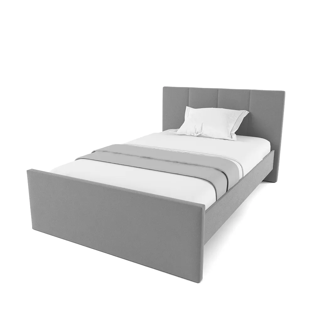 Кровать Мягкая Островная Мишель Серая 1200