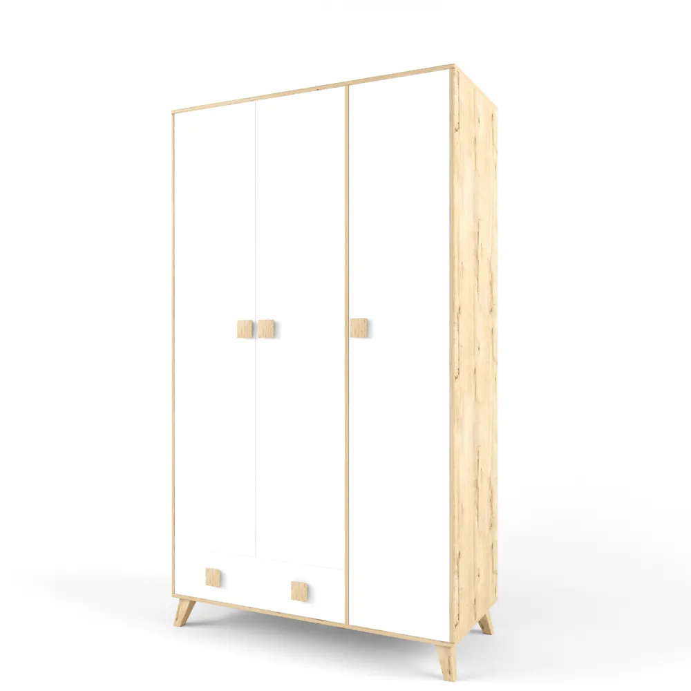 Шкаф 3-створчатый «2+2» белый 1