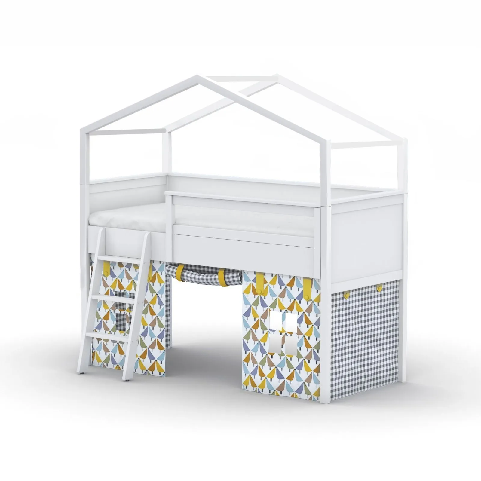 Комплект текстиля «Литл Форест» №5 - клетка+птички