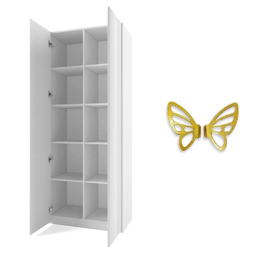 Шкаф для книг Мишель Белый Золотой 2