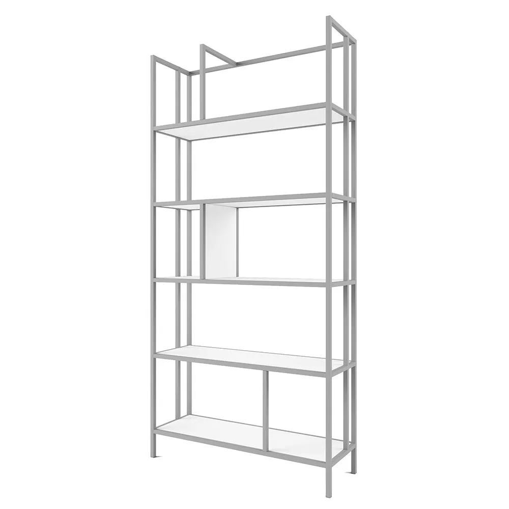 Стеллаж-перегородка Мишель Белый Графит 1