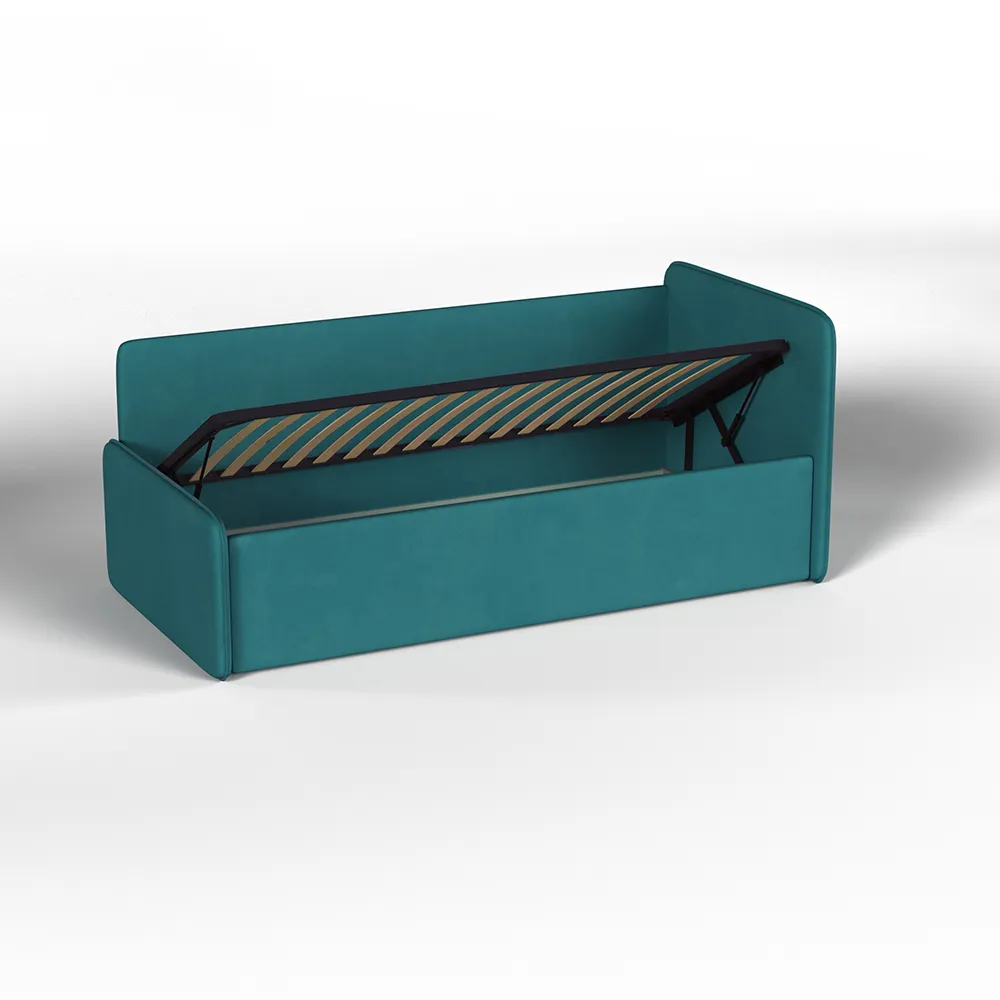 Тахта с подъемным механизмом Микровелюр Ментол