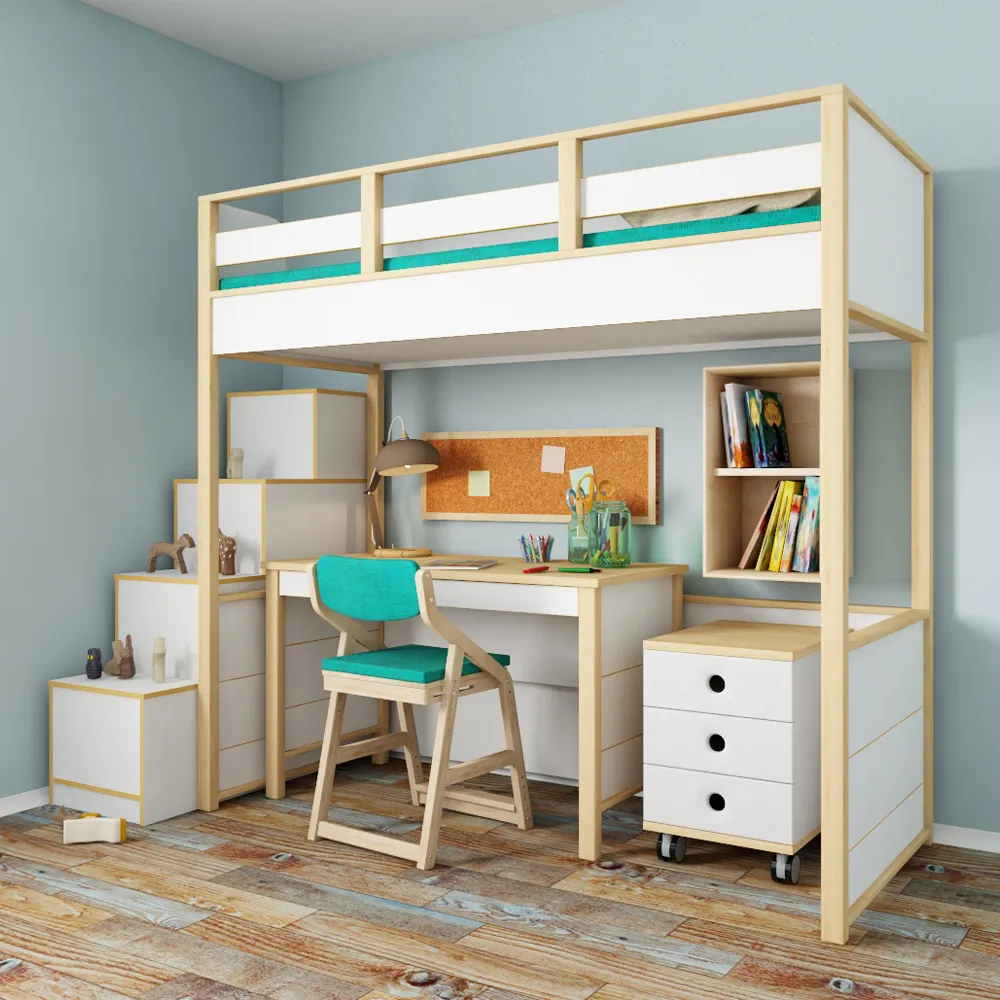 «Робин Лайт» кровать-чердак со столом 