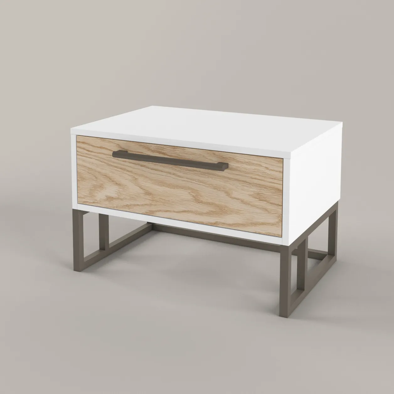 Тумба прикроватная Тури Белый Графит