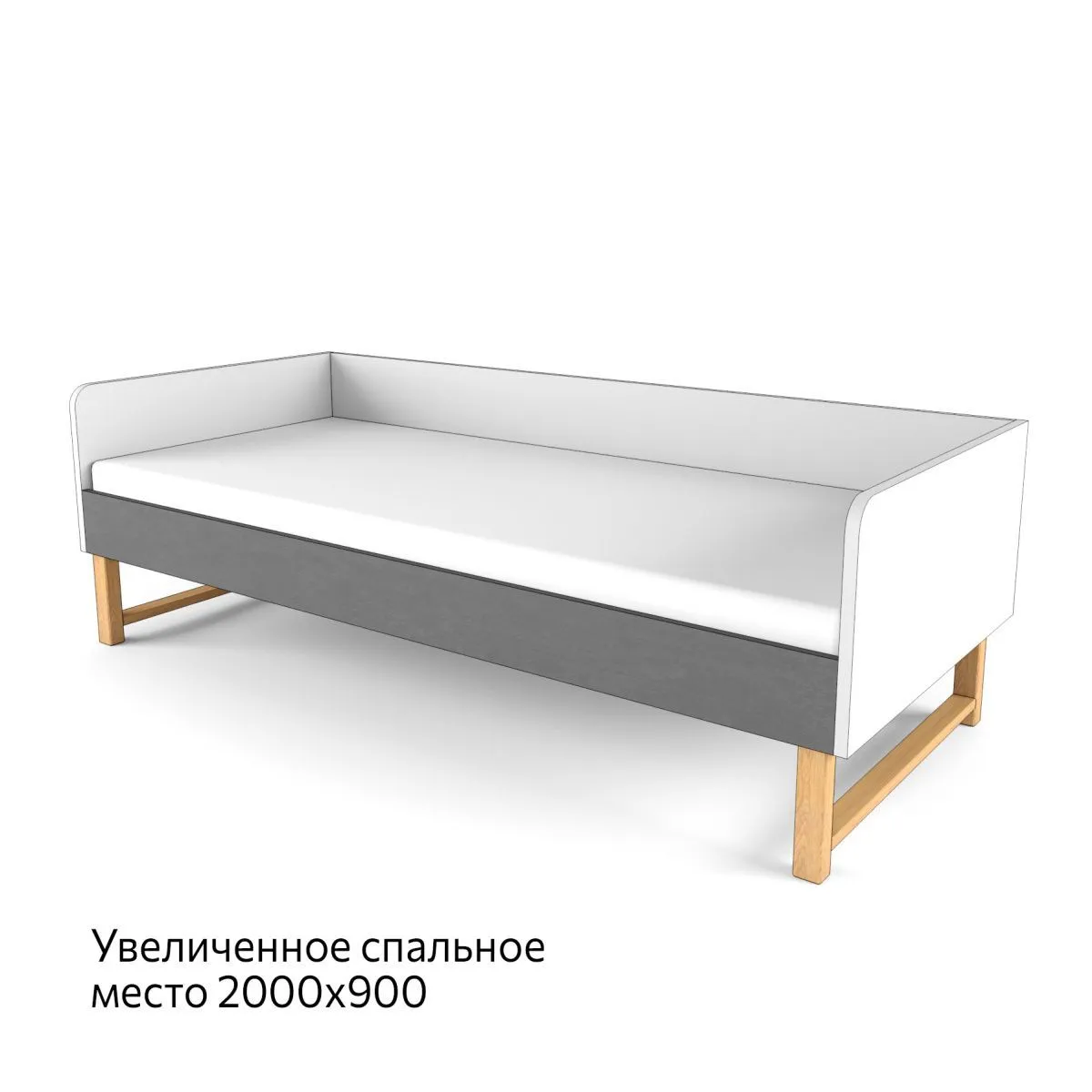 Кровать большая 2+2 Лайт Серая