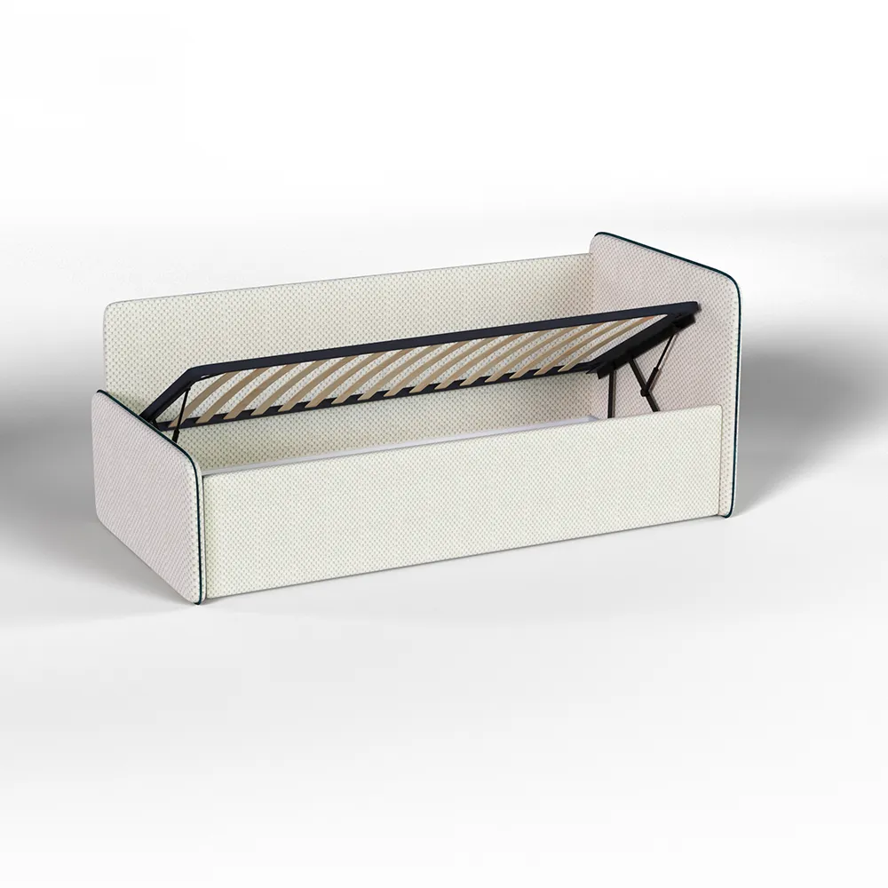 Тахта с подъемным механизмом велюр CITUS белый