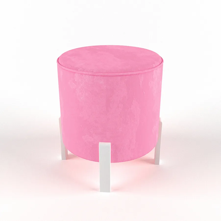 Пуф на белых ножках