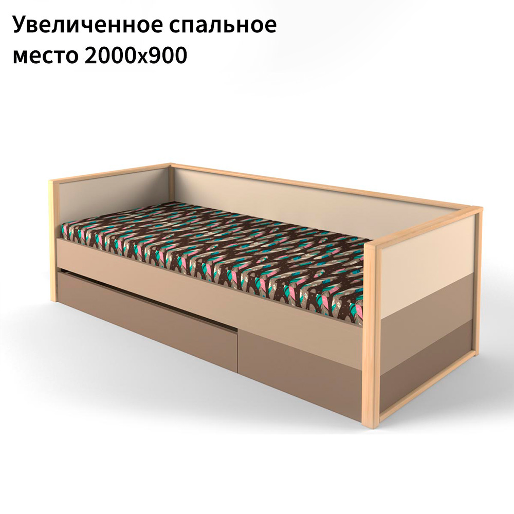 Кровать нижняя большая с фальшпанелью универсальная