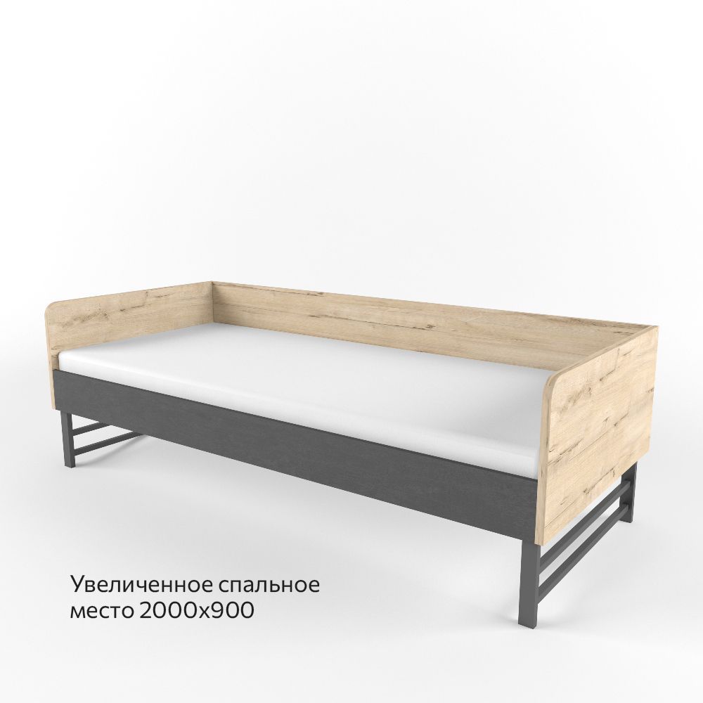 Кровать большая «2+2» серая