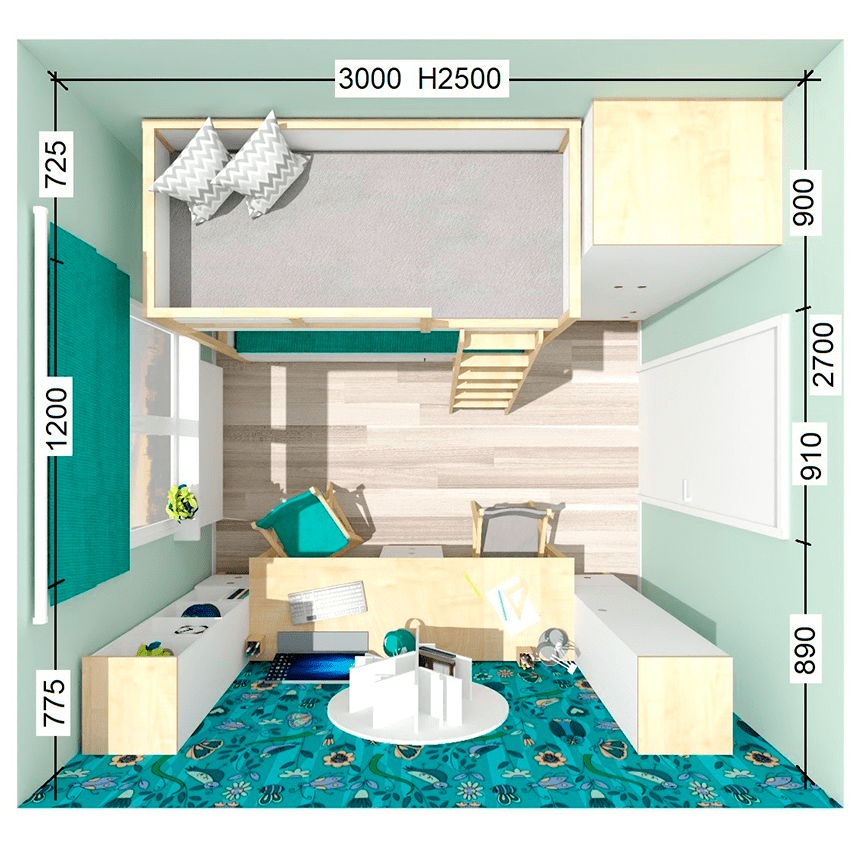 Дизайн детской комнаты для двоих детей (62 фото)